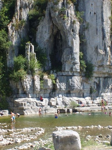 Labeaume, baignade - Ardèche - Rhône Alpes