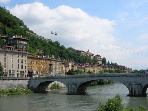 Grenoble, les quais de l'Isère - Isère - Rhone Alpes