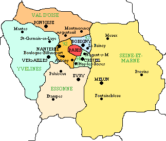 carte d'ile de france